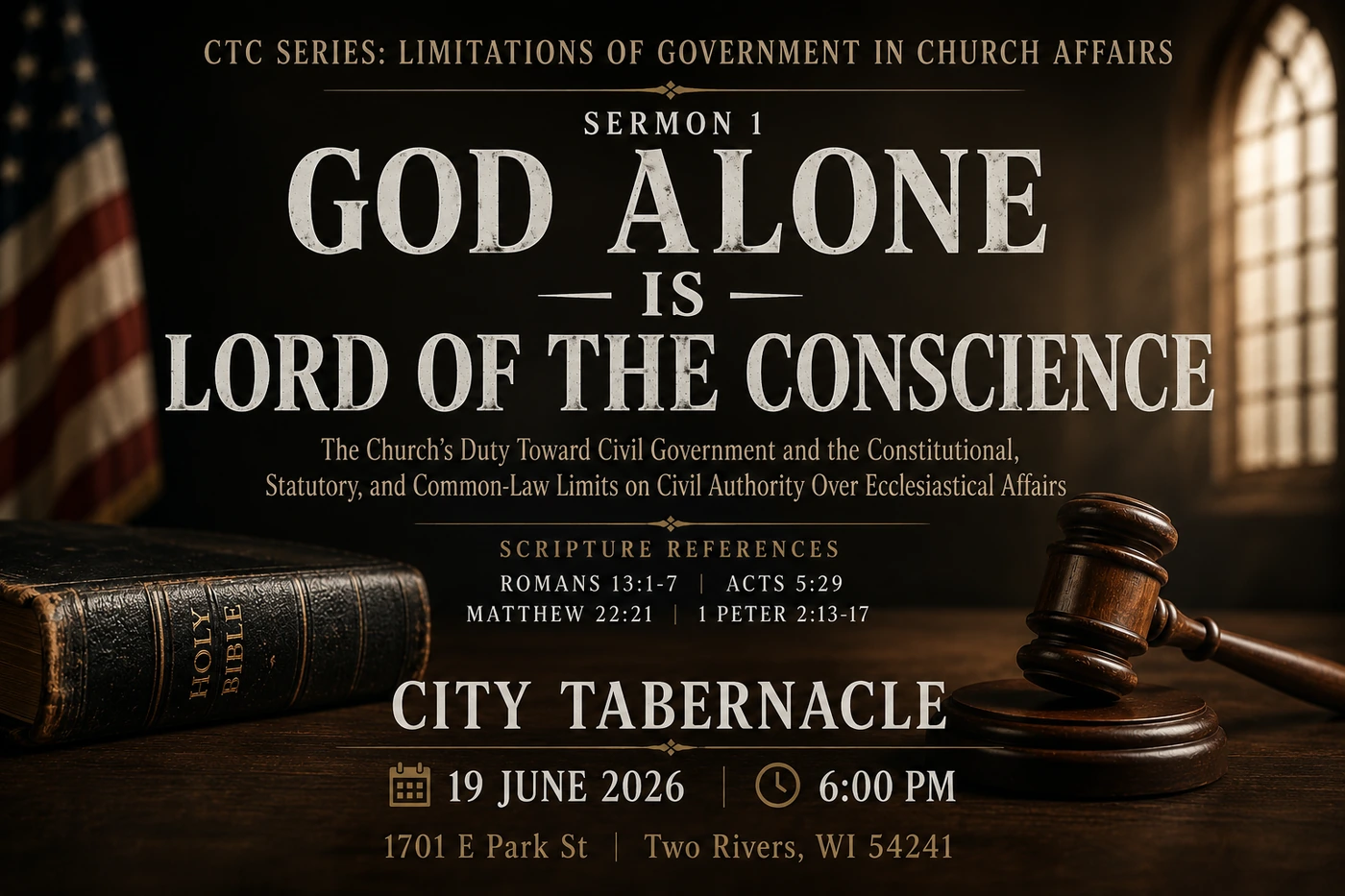 I — God Is The Lord Of Conscience — original teaching artwork
