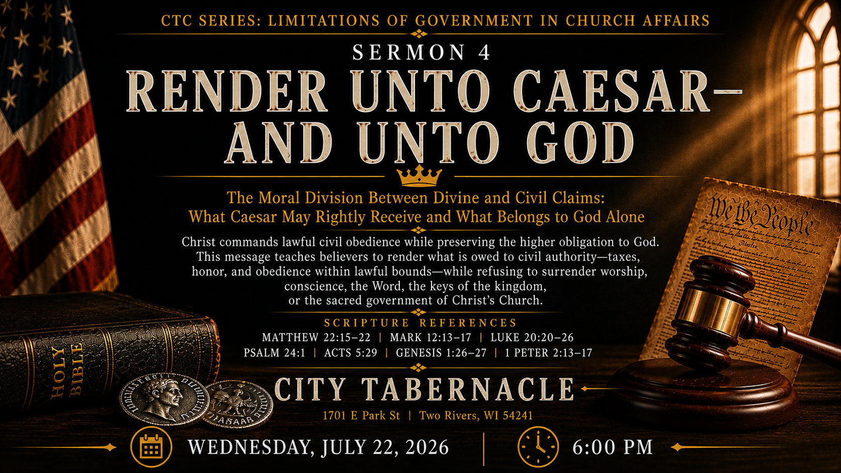 RENDER UNTO CAESAR - AND UNTO GOD