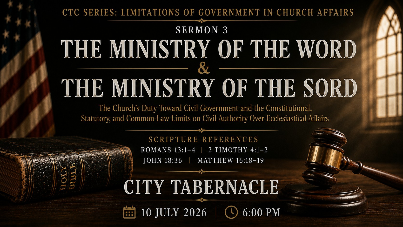 THE MINISTRY OF THE SWORD AND THE MINISTRY OF THE WORD